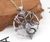 Fashion Pentagram Pan God Skull Goat Head Pendant Necklace Luck Satanism Occult Metal Vintage Silver Star Necklace for Man GB439