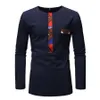 Baibazin New African Dashiki Man Long Sleeve T-Shirt Printt Africa Men Clothing بالإضافة إلى الحجم