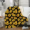 Coperta stampata girasole Leopard 3D stampato bambini inverno peluche scialle divano divano coperta coperta in pile 150 * 130 cm