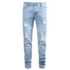 Vestuário 2019 Hip Hop Sweatpants magro Motorcycle Denim Calças Zipper Jeans Casual Men Calças Jeans