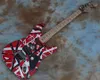 Zwaar relikwie van Halen Black Wit Streep Red Franken Electric Guitar Floyd Rose Tremolo Bridge, Alder Body, Maple Neck