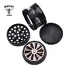 HORNET Wheel Style Zinc Alloy Herb Grinder With Big Window 63MM 4 Pieces Metal Tobacco Herb Grinder Spice Miller Smoking Pipe Acce7319300