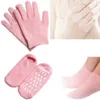 High Qua 1 Pair Silicone Socks Glove Exfoliating Treatment Smooth Hand Mask Feet Skin Care SPA Gel Moisturizing Whitening Gloves