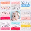 Baby Girl Headbands Unicorn Mermaid Hair Tillbehör Knot Bows Bunny Band Födelsedagspresent Blommor Geometrisk Tryck 3st / Card Boutique 8 stilar