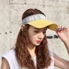 Nieuwe Zomer Zon Visors Hat Caps Sport Snel Droge Zonhoeden Visors Sport voor Dames Echt Zwart Wit Strandhoed