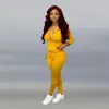 Mulheres Sports Tracksuit Calças de jaqueta com capuz 2 dois pedaço conjunto outono outfits casual suor ternos de manga longa casaco + leggings jogging terno 1879