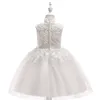 Dzieci Baby Flower Girl Puszysta Księżniczka Dziewczynki Dziewczyny suknie ślubne dziewczyna sukienka haftowana kostium nowy długi spódnice Froc7978566