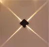 AC85-265V Bathroom Bedroom LED Wall Lamp 4*3W Modern Square Wall Sconce Indoor Decoration LED Wall Light Surface Mounted Lighting 20pcs