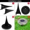 2020New Solar Wodoodporna RGB Light Outdoor Lawn Light Light 8 LED Stal nierdzewna Światła ogrodowe Yard Deck Lampa słoneczna LED Oświetlenie w ziemi