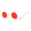 Unique Rimless Round Sunglasses Women Sun glasses Small Vintage Retro Clear Pink Designer Glasses Thin Metal Eyewear