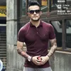 Moda-All Size Casual Camisa Polo Homens Sólido Camisa Polo Branças Homens Britânica Polo Camisas Cabeça de Ovelha Algodão Manga Curta Homens