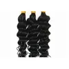 Extensions de cheveux profondes avec oreillette à l'oreille fermeture Remy cheveux brésiliens 100% cheveux humains Bundles 50g / paquet couleur naturelle 8-28 pouces