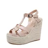 Heiße Verkauf-Andale Schuhe High Heels Keile Sandalen Riemchen Offene Zehen High Heels Wedges Schuhe Platform Sandalen YMA801