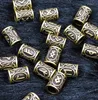 24pcs Original Viking Runes Charms Beads Findings for Bracelets for Pendant Necklace for Beard or Hair Vikings Rune Kits