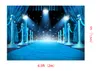 青いカーテンステージスポットライトビニールポグラフィの背景光沢のある輝きポーブースの背景ロマンチックな結婚式のスタジオプロップ53537036034229