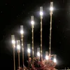 New style Star spring 10 heads LED candle light walkway stand for wedding event stage decoration senyu0153