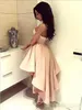 Румяно-розовое простое платье для выпускного вечера с высоким низким вырезом и аппликацией из бисера Тафетта с рюшами и застежкой-молнией сзади Хвост Вечернее платье для выпускного вечера Короткое на заказ