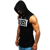 Erkek T Gömlek Spor Kas Gömlek Kolsuz Hoodie Üst Vücut Geliştirme Spor Yelek Egzersiz T-shirt Cep Sıkı Dropship Tops