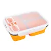 Siliconen opvouwbare lunchbox Draagbare grote capaciteit kom Bento-dozen Opvouwbare lunchbox Milieuvriendelijk 1100 ml 1223651