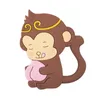 Massaggiagengive in silicone per bambini per uso alimentare Collana per dentizione Regali per baby shower Cartoon Monkey King Animali Massaggiagengive Giocattolo