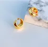Amerikansk designer Small Hoop örhängen Elegant Modern Gold Plated Wide Loops Studs Sterling Silver Ear Nail Earings For Women Whole8228622
