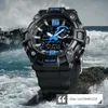 SKMEI Relojes deportivos militares Moda para hombre Reloj digital con pantalla dual Reloj de pulsera de cuarzo luminoso resistente al agua montre homme 1529 T200113