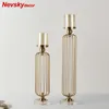 친환경 금속 Lanterne Candle Holders Lanterns Gold Coffee Bar 웨딩 장식 크리스마스 크리스탈 캔들 홀더 Bougeoir mariage