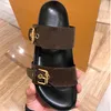 Summer luxury woman beach Cartoon Big Head slippers Classic Leather Flat Belt buckle sandals Hotel Bath platform men Slides Designer women shoes size 35-42-45 With box