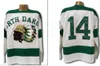 Homens real verdadeira bordado cheio 1954 North Dakota Sioux Jersey Homens costurado Combate Sioux DAKOTA Jersey ou personalizado qualquer nome ou número de Jersey