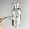 Unha de fundo redondo de quartzo chanfrado de 3 mm de espessura com narguilé de 25 mm sem domo Inserção de carburador para bong de vidro para fumar água