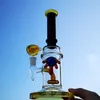 Głębsze Szklane Bongs 5mm Grube Rury Wodne Bong Prysznic Perc Percolation Dab R oznacza Palenie Sziatki Prosta Rura 14mm Kobiet Stawki CS1223