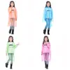 Preuve de l'eau Enfant Garçon Fille Capuche Imperméable Transparent Enfants Poncho Vêtements De Pluie Jetable Manteau De Pluie Outwear De Camping En Plein Air Randonnée 1 8qh2 E19