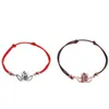 Simple Flower buds to be opened temperament Bracelet Charms Adjustable Rope Strand Bangle Women Girls Jewelry