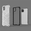 Honeycomb Robust Hybrid Armour Case för iPhone XS Max XR XS X 8 7 6s 6 Plus Cover Transparent Shell Telefon Tillbehör