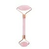 Facial Rose Quartz Roller Massager Natur Hälsosam ansikte Skönhet Kroppshuvud Neckfot Hudvård Ansiktslyftverktyg Ansiktsrull