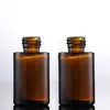 30 ml Glass Essential Oil Parfymflaskor Liquid Reagent Pipett Droper Bottle Plat Shoulder Cylindrical Bottle Clearfrostedambe9208168