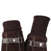 High Quality Winter Driving Cool Black and Brown Real Leather Gloves for Men Christmas Gift