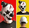 Halloween Creepy Clown Maski Party Festival Cosplay Gumowy Clown Peruki Kapelusz Funny Fabey Spoofs Trick maska ​​Cap Fancy Costume Ball Mask Prop