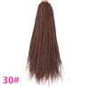 Senegalese Twist Braid Hair 18/22 Inch 30Roots/PCS Synthetic Braiding Hair Extension Crochet Hair Black Red LS23