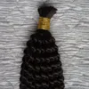 Extensions de cheveux tressés brésiliens non transformés Kinky Curly Bulk Hair 100g 1PCS tressage en vrac sans attachement Crochet Tresses Cheveux en vrac sans trame