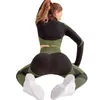 Combinaison de sport 2 pièces pour femmes fermeture éclair gym Yoga costume chemise leggings élastique taille haute course vêtements de sport fitness jogging vêtements de fitness pour femmes