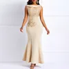 Sequins Party Bodycon Mermaid Long Dress Women Elegant Slim Ruffle Office Ladies Prom Evening Formal Solid Red Sexy Maxi Dresses T5190613