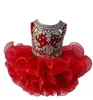 sparkly short girl pageant jurken
