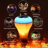 LED Flame Light E27 Smart Bluetooth Głośnik RGB Bezprzewodowa muzyka Odtwarzanie żarówki płomień kolorowy ściemnialny z 24 klawiszami pilotem