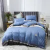 Été Accueil Textile solides en satin de soie Reine taille King Ensembles de literie de luxe Linge de lit Linge de lit housse de couette drap de lit FB2005006