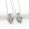 10st Silver Färg Rose Blomma Oyster Pearl Cage Lockets Hänge för Parfym Essential Oljediffusor Halsband Smycken Making