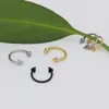 Steel Circular Barbell Nostril Nose Ring Piercing Ball Horseshoe Rings Horseshoe Earring Cartilage Earring Sexy Body Jewelry