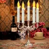 12 pz Candele Coniche Senza Fiamma per Finestra 16 cm LED a Batteria Antigoccia Tremolante Luci di Candela per Decorazioni per Feste in Casa Luce di Natale