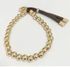Vendita calda!!! Charms di alta qualità di moda Braccialetti di perline di tono Rame Bracciale a catena in pelle con perline Gioielli di moda per donna uomo WY210