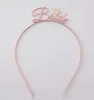 Metal Alloy Letter Bride Headband Tiara Hair Hoop Sparkling Elegant Crown Headband Hen Wedding Party Bridal Hairband rose gold silvery gifts